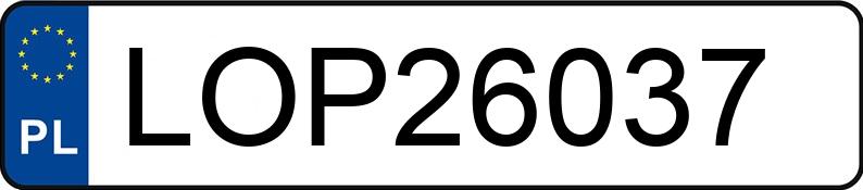 Numer rejestracyjny LOP 26037 posiada OPEL ZAFIRA - LOP26037 Numer rejestracyjny LOP 26037 posiada OPEL ZAFIRA - LOP26037