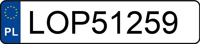 Numer rejestracyjny LOP 51259 posiada FORD ESCAPE - LOP51259