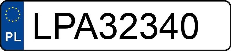 Numer rejestracyjny LPA 32340 posiada AUDI A6 - LPA32340 Numer rejestracyjny LPA 32340 posiada AUDI A6 - LPA32340