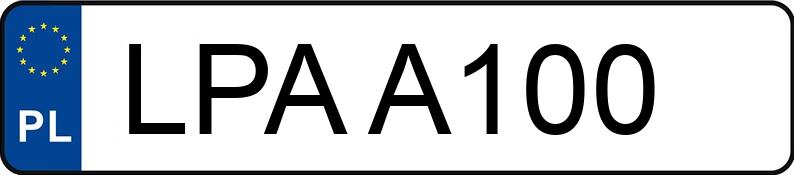 Numer rejestracyjny LPA A100 posiada VOLKSWAGEN Transporter T4 Diesel 2.6t Transporter T4 Diesel 2.6t - LPAA100