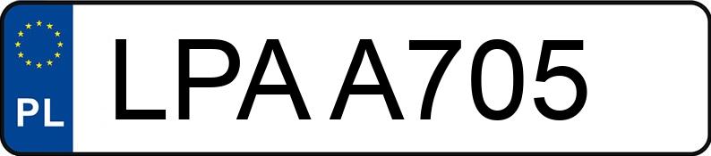 Registreringsnumret LPA A705 har FIAT Uno 40 Kat. MR`90 Uno 40 Kat. MR`90 - LPAA705