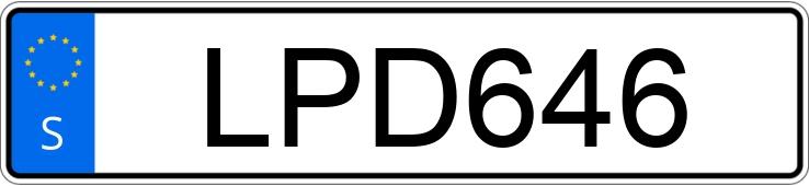 Numer rejestracyjny LPD646 posiada MG PA