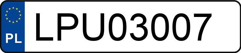 Numer rejestracyjny LPU 03007 posiada VOLKSWAGEN Golf III Variant 1.9 TD MR`91 GL - LPU03007 Numer rejestracyjny LPU 03007 posiada VOLKSWAGEN Golf III Variant 1.9 TD MR`91 GL - LPU03007