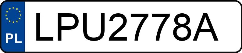 Numer rejestracyjny LPU2778A posiada AUDI A6 2.4 Kat. MR`97 4B A6 2.4 Kat. MR`97 4B