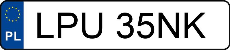 Numer rejestracyjny LPU35NK posiada VOLKSWAGEN Transporter T5 1.9 TDi MR`03 E3 3.0t Transporter T5 1.9 TDi MR`03 E3 3.0t