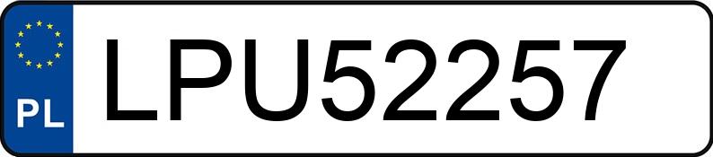 Numer rejestracyjny LPU 52257 posiada TOYOTA Yaris 1.0 MR`14 E5 Premium - LPU52257