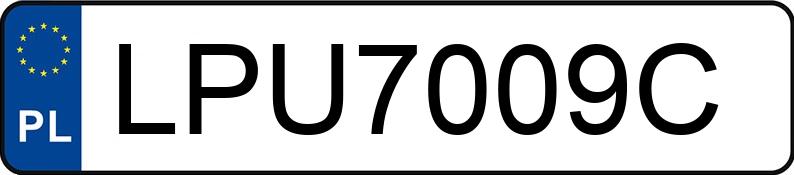 Numer rejestracyjny LPU 7009C posiada CHERY TIGGO 4 HYBRID - LPU7009C