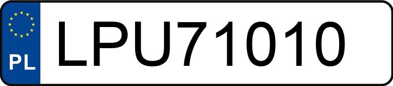 Numer rejestracyjny LPU 71010 posiada TOYOTA Aygo 1.0 MR`18 E6 PRIME x-treme Aut. - LPU71010