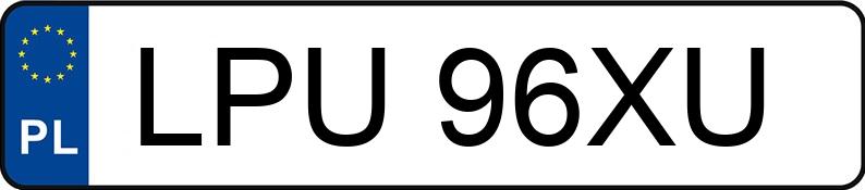 Numer rejestracyjny LPU 96XU posiada SAM --- - LPU96XU Numer rejestracyjny LPU 96XU posiada SAM --- - LPU96XU
