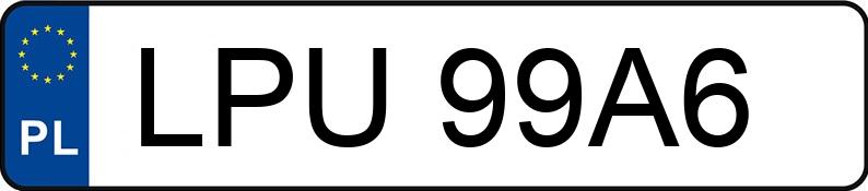 Numer rejestracyjny LPU99A6 posiada FERRO Skutery Aerox 50