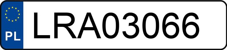 Numer rejestracyjny LRA 03066 posiada MITSUBISHI LANCER - LRA03066