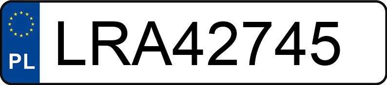 Numer rejestracyjny LRA 42745 posiada VOLKSWAGEN GOLF - LRA42745