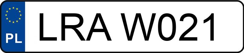 Numer rejestracyjny LRA W021 posiada AUDI 80 2.0 KAT - LRAW021