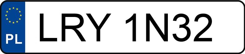 Numer rejestracyjny LRY 1N32 posiada HONDA ACCORD 3.0 - LRY1N32