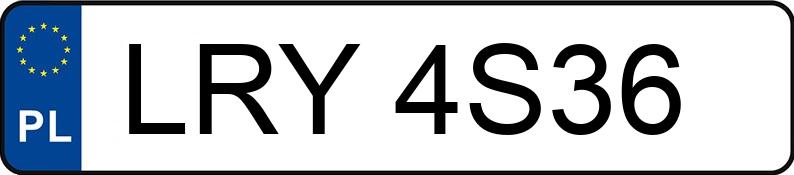Numer rejestracyjny LRY 4S36 posiada TOYOTA COROLLA 1.4 - LRY4S36 Numer rejestracyjny LRY 4S36 posiada TOYOTA COROLLA 1.4 - LRY4S36