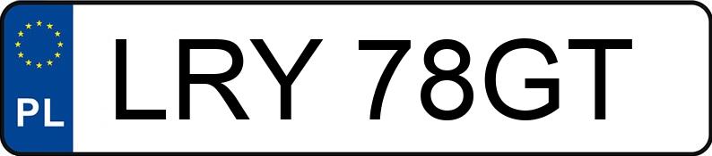 Numer rejestracyjny LRY 78GT posiada RENAULT LAGUNA - LRY78GT