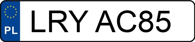 Numer rejestracyjny LRY AC85 posiada SKODA SUPERB - LRYAC85