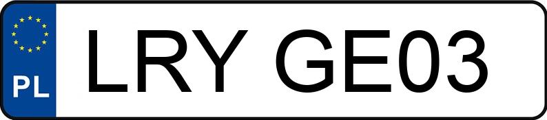 Numer rejestracyjny LRY GE03 posiada BMW 325 Touring Diesel DPF MR`06 E5 E91 325 Touring Diesel DPF MR`06 E5 E91 - LRYGE03