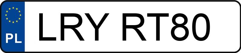 Numer rejestracyjny LRY RT80 posiada MAZDA 6 - 2.5 MR`18 E6 SkyDream Aut. - LRYRT80