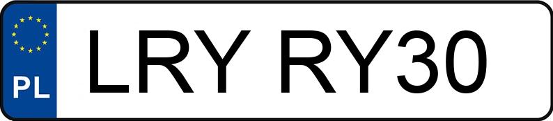 Numer rejestracyjny LRY RY30 posiada AUDI A4 - LRYRY30 Numer rejestracyjny LRY RY30 posiada AUDI A4 - LRYRY30