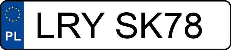 Numer rejestracyjny LRY SK78 posiada LEXUS LS400 - LRYSK78