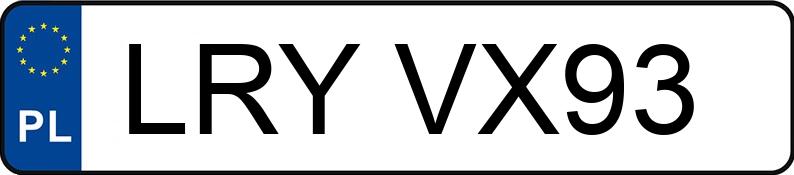 Numer rejestracyjny LRY VX93 posiada BMW 528i MR`10 E5 F10 528i MR`10 E5 F10 - LRYVX93
