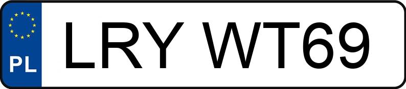 Numer rejestracyjny LRY WT69 posiada BMW 535i MR`10 E5 F10 535i MR`10 E5 F10 - LRYWT69