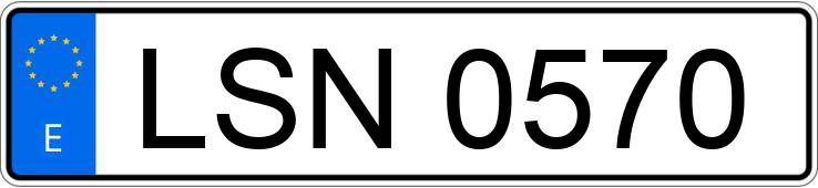 Die Registrierungsnummer LSN0570 hat Bmw 