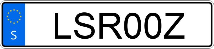 Numer rejestracyjny LSR00Z posiada  
