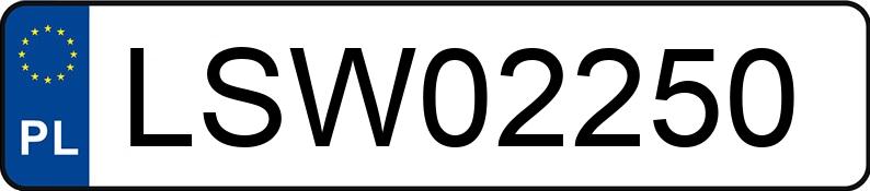 Numer rejestracyjny LSW 02250 posiada BMW 525 2.5 TDS - LSW02250