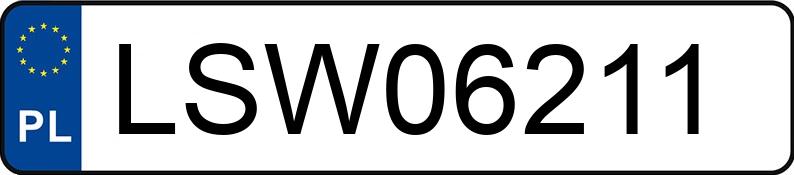 Numer rejestracyjny LSW 06211 posiada TOYOTA COROLLA - LSW06211