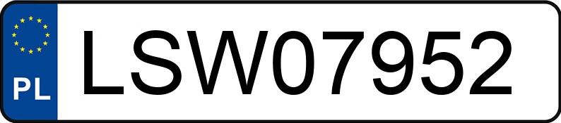 Numer rejestracyjny LSW 07952 posiada BMW 316I COMPACT - LSW07952