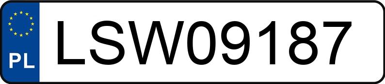 Die Registrierungsnummer LSW 09187 hat HONDA Civic 1.6i MR`95 iLS - LSW09187