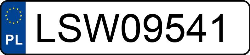 Numer rejestracyjny LSW 09541 posiada OPEL ZAFIRA-A 1.9 CDTI - LSW09541