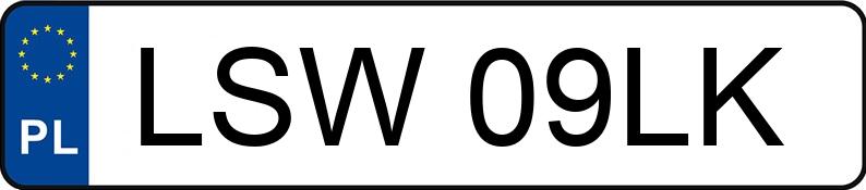 Numer rejestracyjny LSW 09LK posiada OPEL VECTRA - LSW09LK