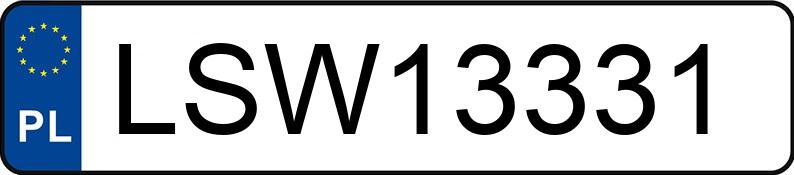 Numer rejestracyjny LSW 13331 posiada BMW 530 Diesel MR`03 E3 E60 530 Diesel MR`03 E3 E60 - LSW13331