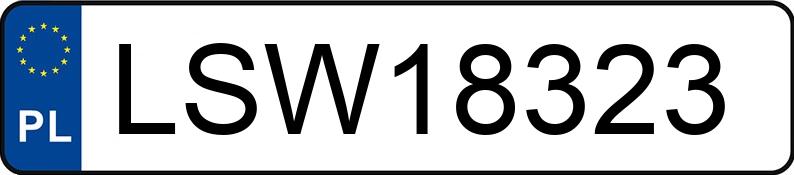 Numer rejestracyjny LSW 18323 posiada RENAULT TRAFIC - LSW18323