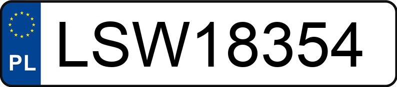 Numer rejestracyjny LSW 18354 posiada FORD Fiesta 1.1i Kat. MR`89 C - LSW18354 Numer rejestracyjny LSW 18354 posiada FORD Fiesta 1.1i Kat. MR`89 C - LSW18354