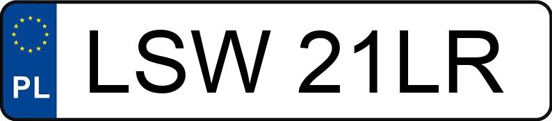Numer rejestracyjny LSW 21LR posiada BMW 318 Diesel MR`12 E5 F30 318 Diesel MR`12 E5 F30 - LSW21LR
