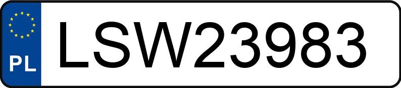 Numer rejestracyjny LSW 23983 posiada SEAT Leon 1.6 TDI-CR MR`10 E4 1P Style DSG - LSW23983
