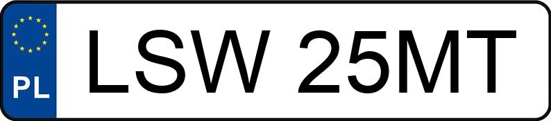 Numer rejestracyjny LSW 25MT posiada SUZUKI SX4 VVT MR`10 E5 Comfort - LSW25MT