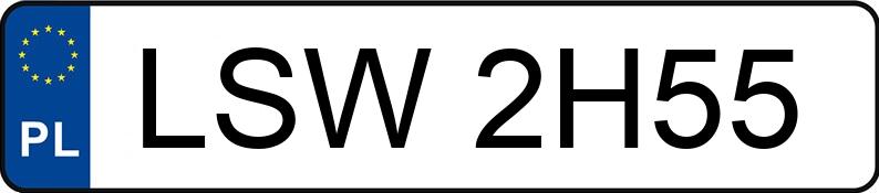 Numer rejestracyjny LSW 2H55 posiada MAZDA 323F 1.6 Kat. MR`89 GLX - LSW2H55