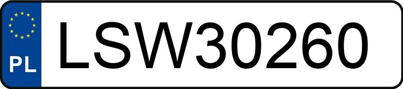 Numer rejestracyjny LSW 30260 posiada BMW 520i Kat. MR`95 E39 520i Kat. MR`95 E39 - LSW30260