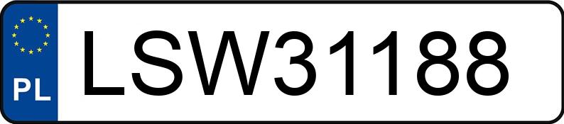 Numer rejestracyjny LSW 31188 posiada LANCIA VOYAGER - LSW31188