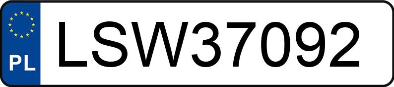 Numer rejestracyjny LSW 37092 posiada AUDI A4 - LSW37092