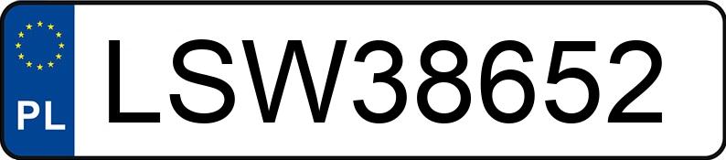 Numer rejestracyjny LSW 38652 posiada BMW 320i Kat. MR`98 E46 320i Kat. MR`98 E46 - LSW38652