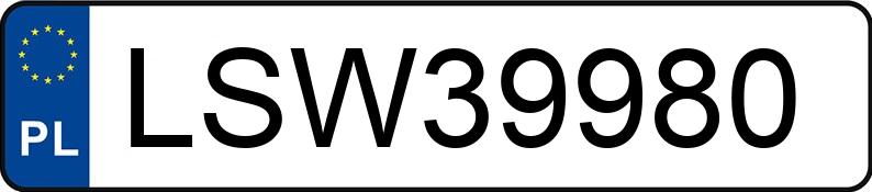 Numer rejestracyjny LSW 39980 posiada PEUGEOT 308 SW 1.6 MR`07 E4 Premium 150 - LSW39980