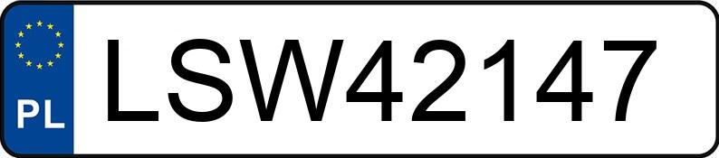 Numer rejestracyjny LSW 42147 posiada FORD MONDEO - LSW42147