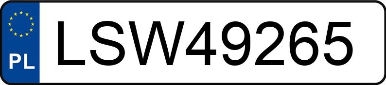 Numer rejestracyjny LSW 49265 posiada AUDI A4 Avant 2.8 Kat. MR`99 B5 A4 Avant 2.8 Kat. MR`99 B5 - LSW49265