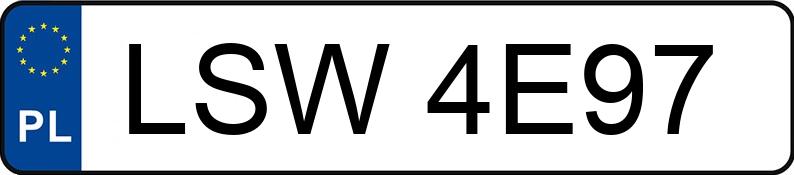Numer rejestracyjny LSW 4E97 posiada FSO-WARSZAWA POLONEZ 1.5 - LSW4E97
